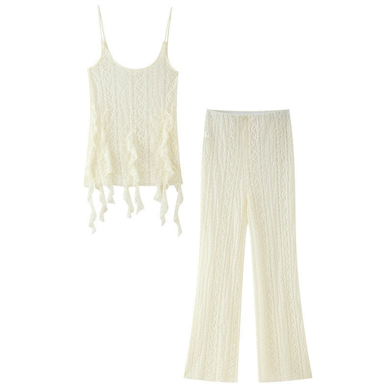 Celestine Lace Hem Two-Piece Set