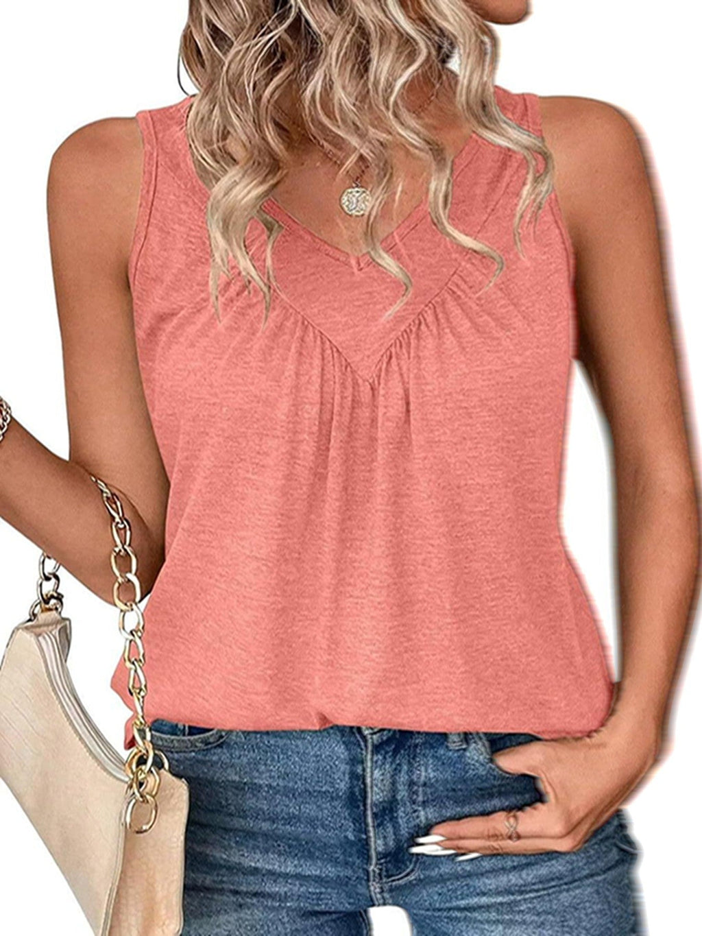 Amelie V-Neck Sleeveless Set