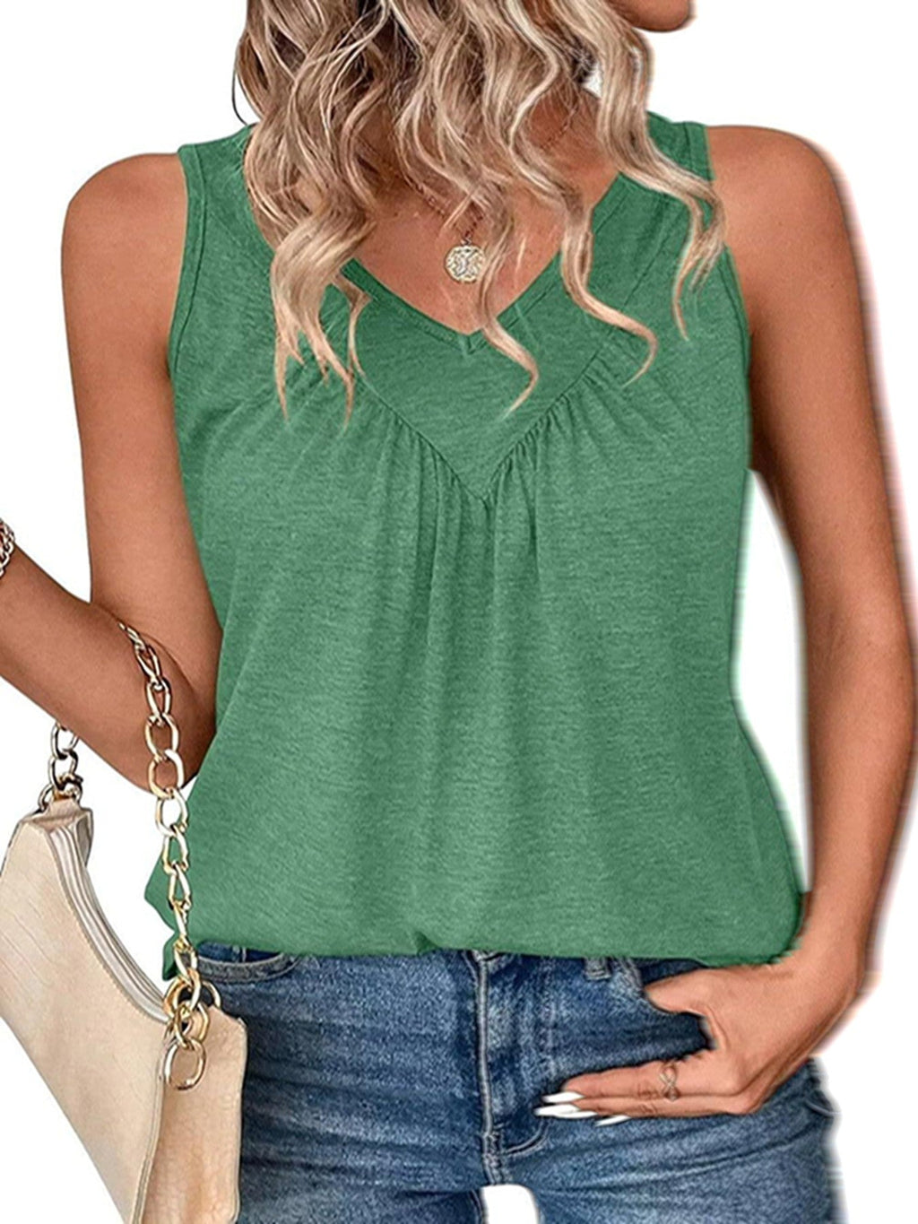 Amelie V-Neck Sleeveless Set