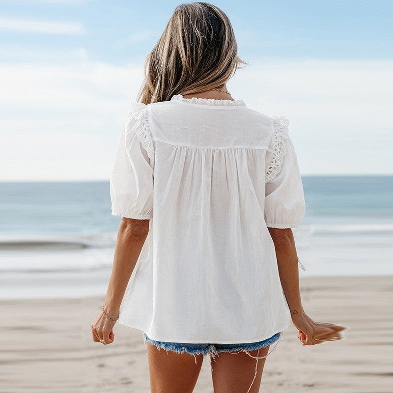 Aurelia Ruffle Chiffon Top