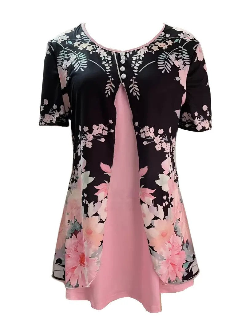 Caelia Faux Two-Piece Tee
