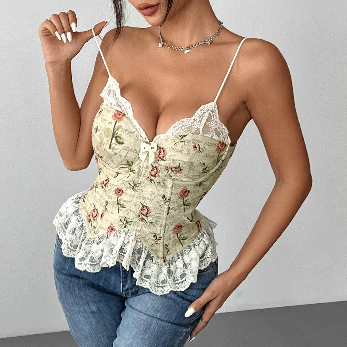 Celeste Lace Jacquard Camisole