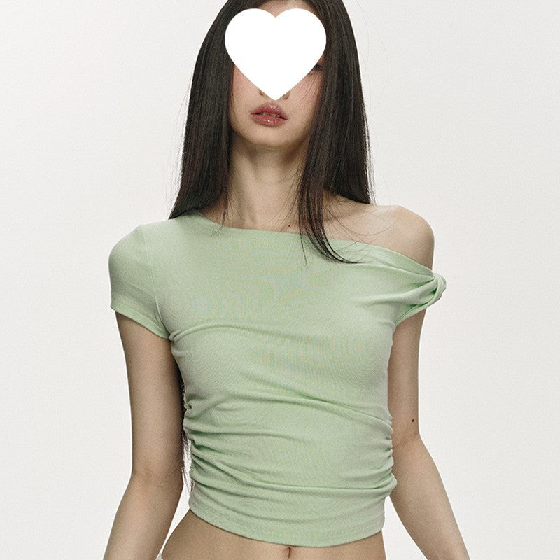 Elara Cotton Slim Crop Tee
