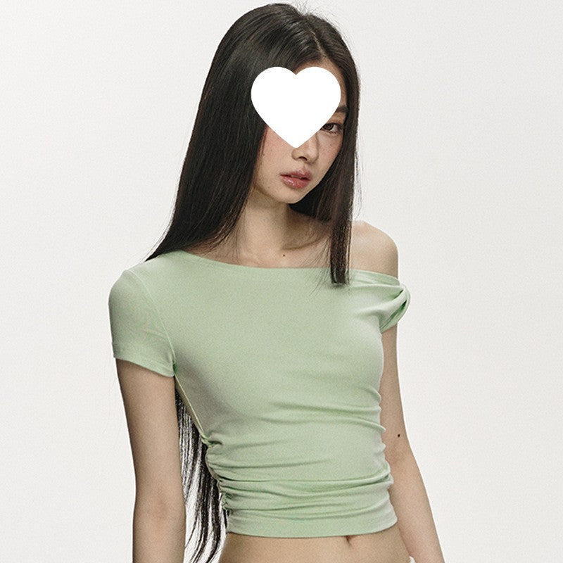 Elara Cotton Slim Crop Tee