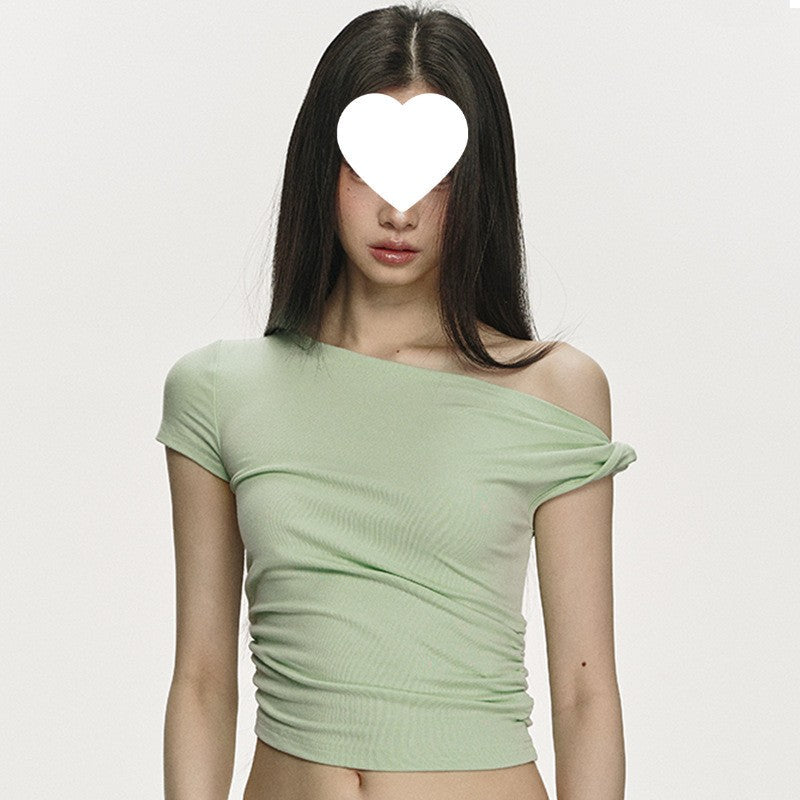 Elara Cotton Slim Crop Tee