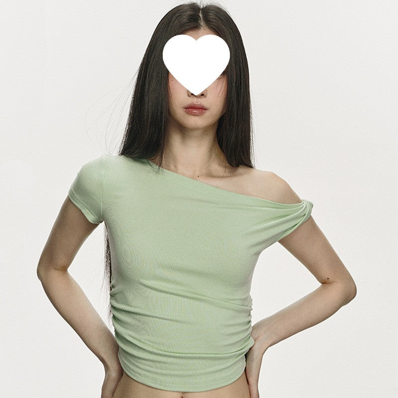 Elara Cotton Slim Crop Tee
