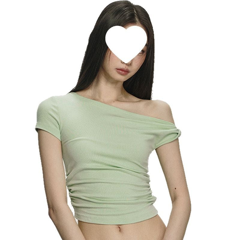 Elara Cotton Slim Crop Tee