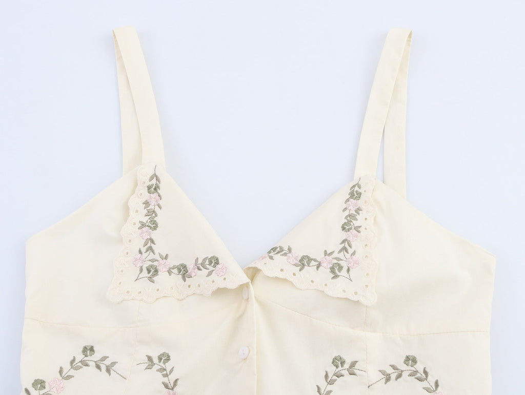 Isolde Embroidered Sling Top