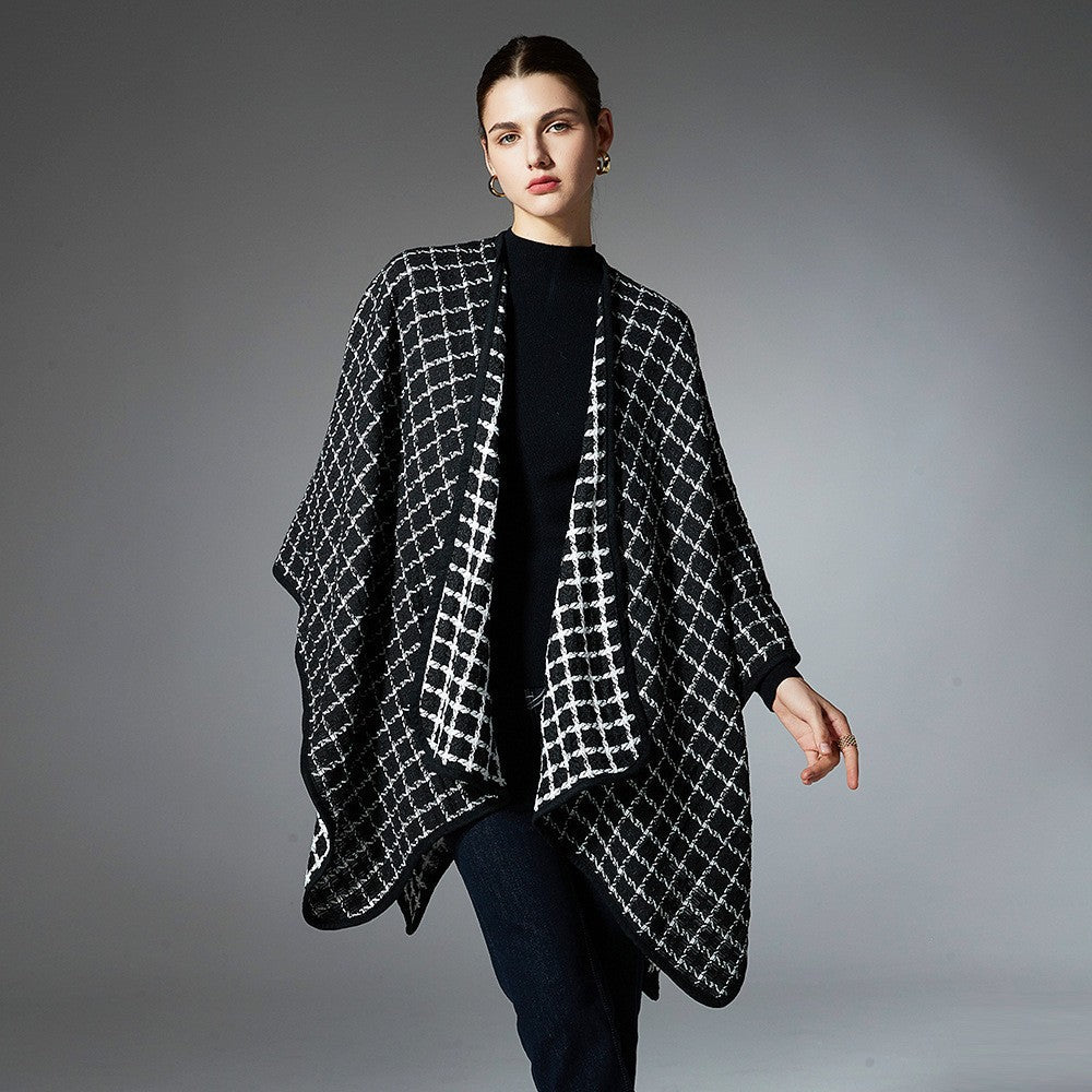 Marlowe Plaid Buckle Shawl