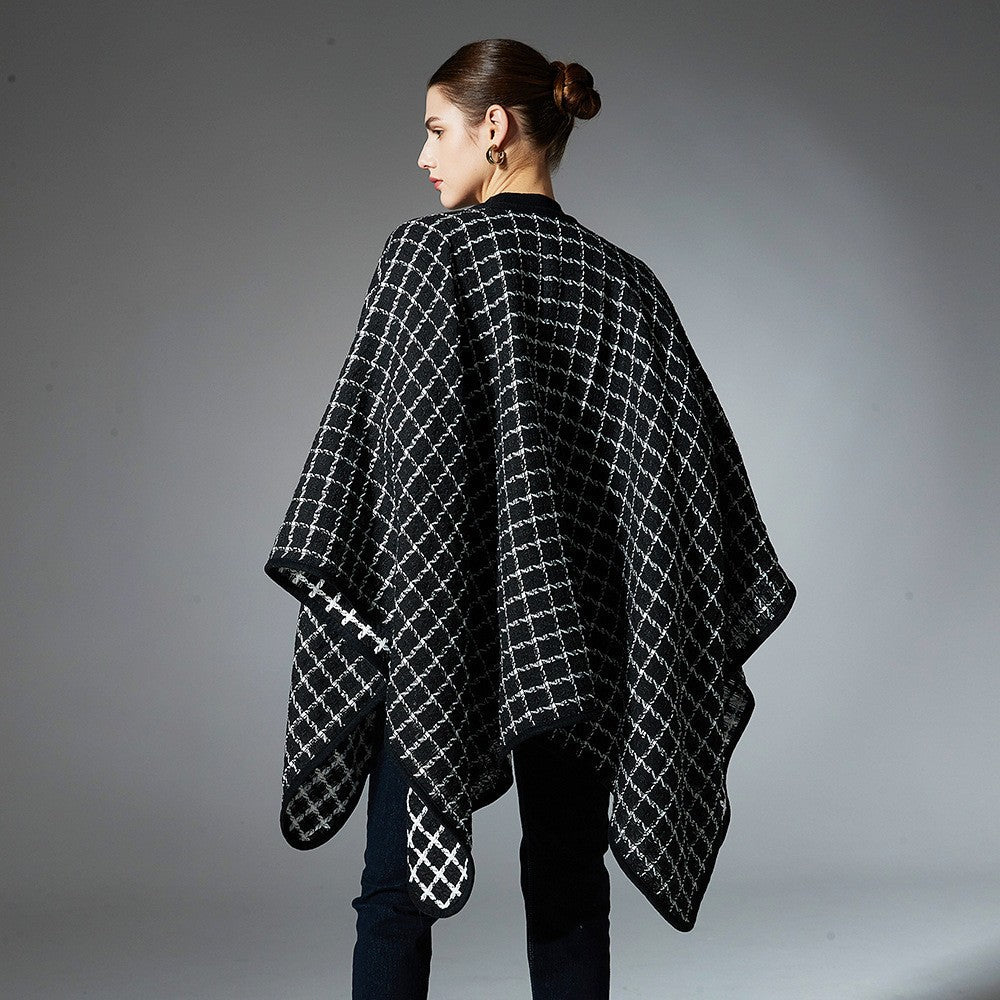 Marlowe Plaid Buckle Shawl