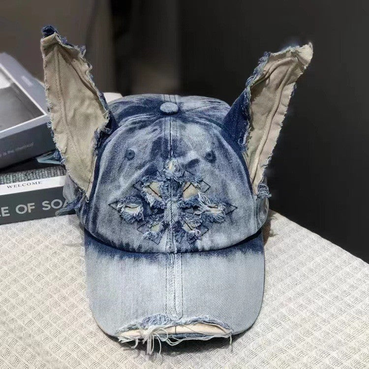 Nova Distressed Denim Baseball Cap