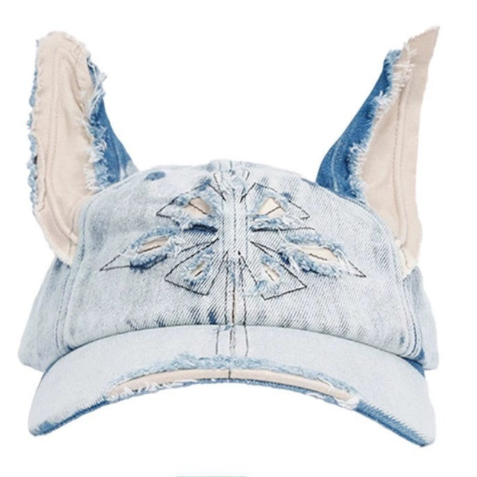 Nova Distressed Denim Baseball Cap