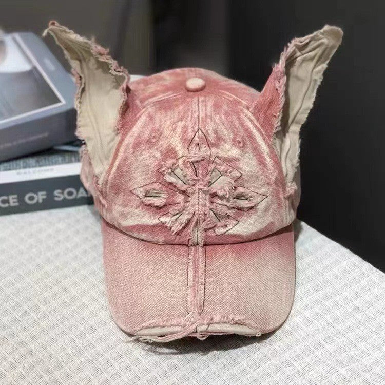 Nova Distressed Denim Baseball Cap