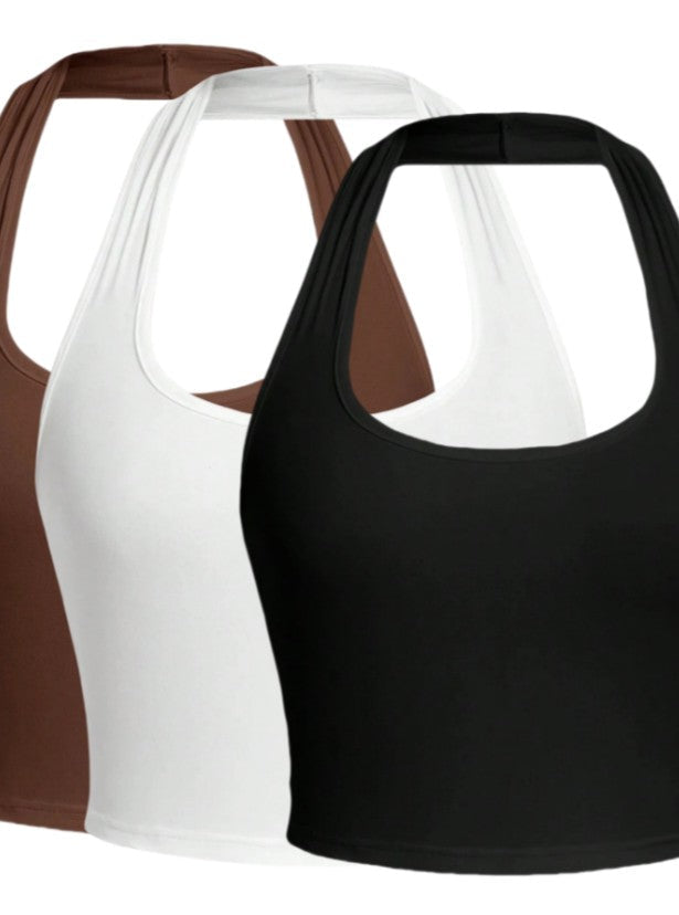 Selene Halter Crop Top Trio