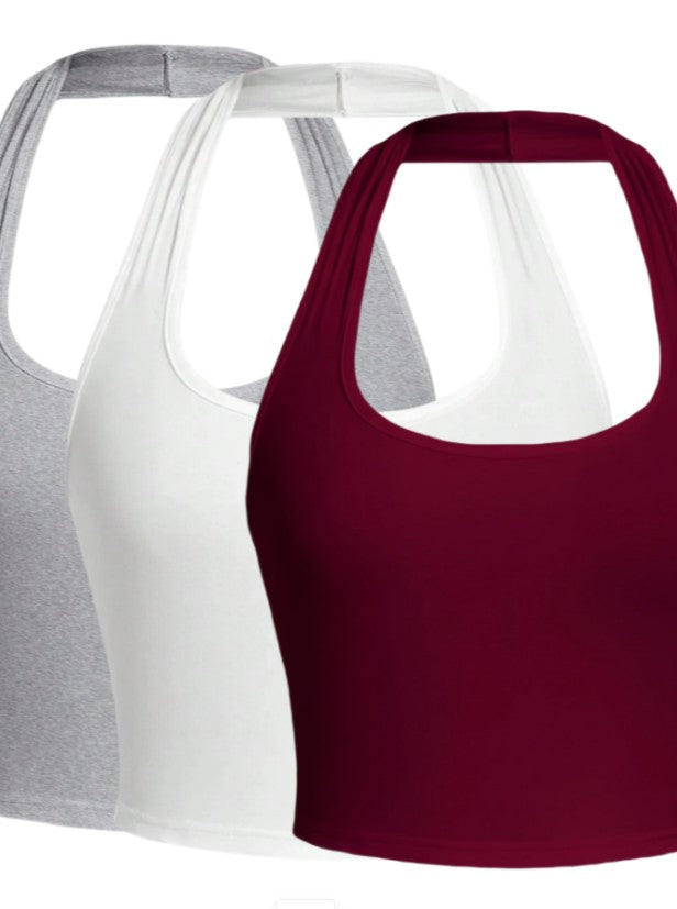 Selene Halter Crop Top Trio