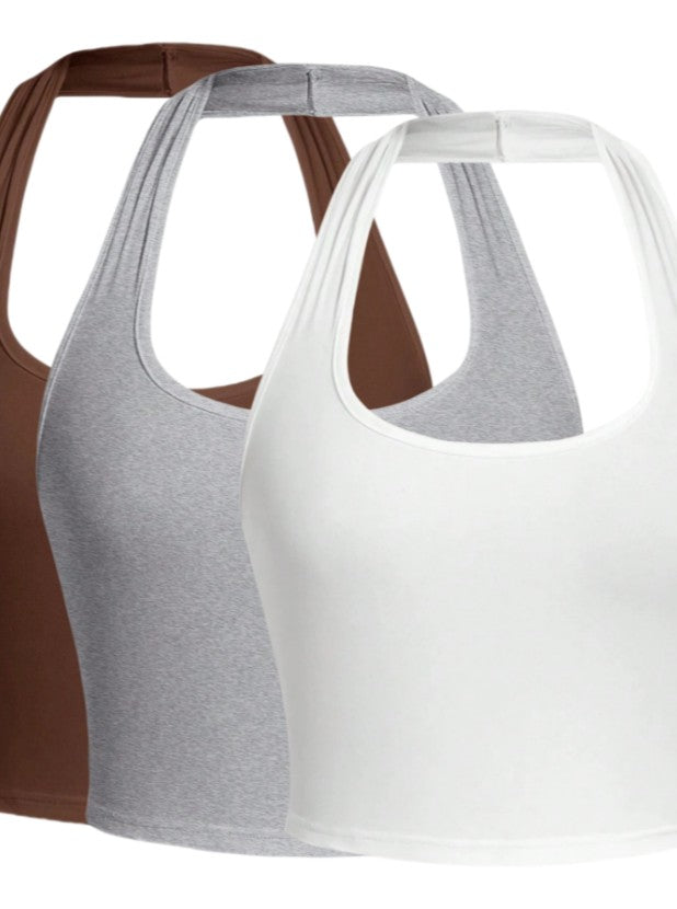 Selene Halter Crop Top Trio