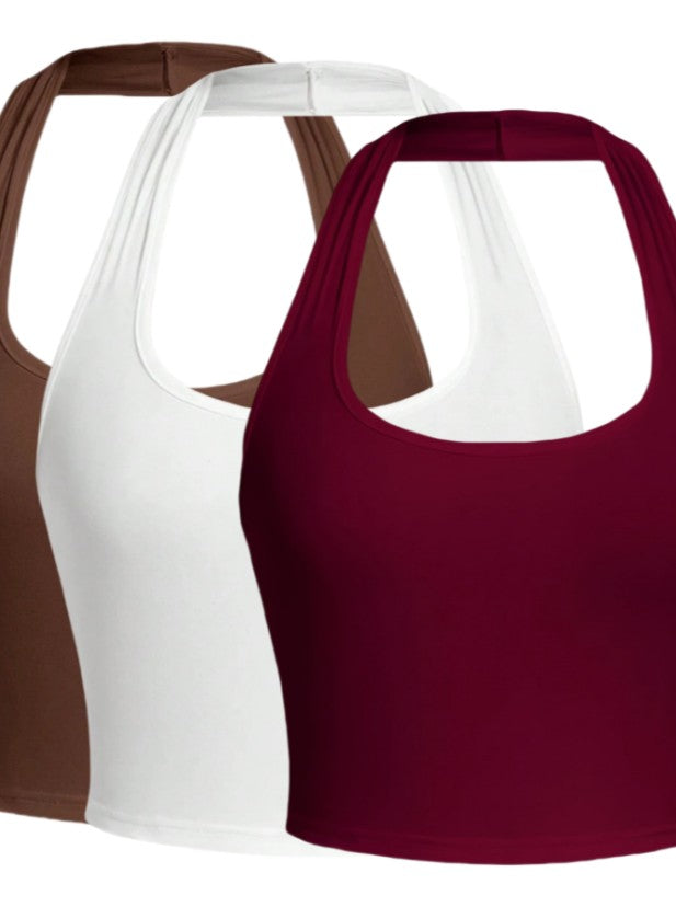 Selene Halter Crop Top Trio