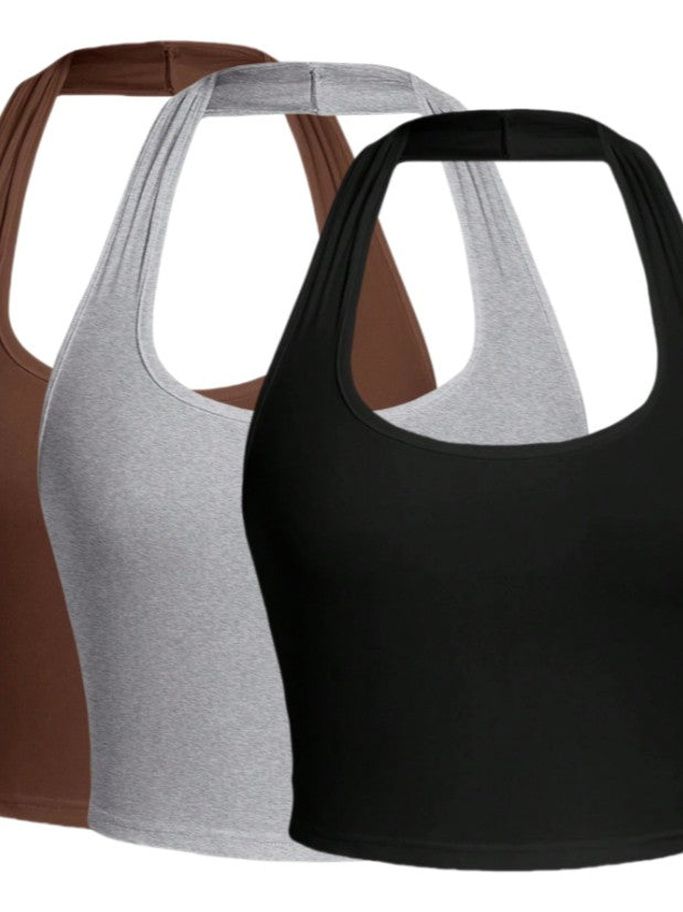 Selene Halter Crop Top Trio