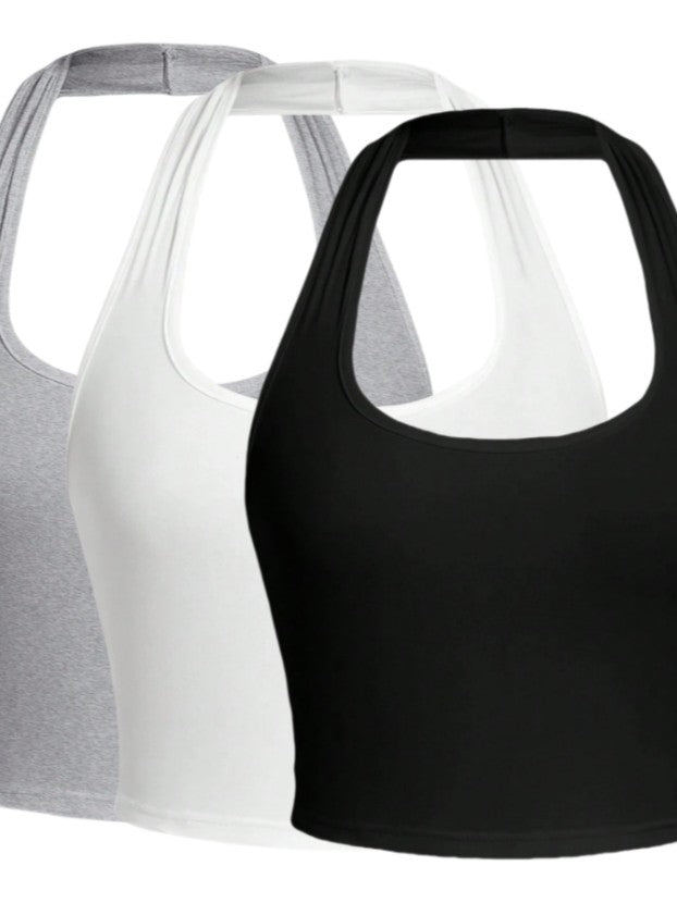 Selene Halter Crop Top Trio