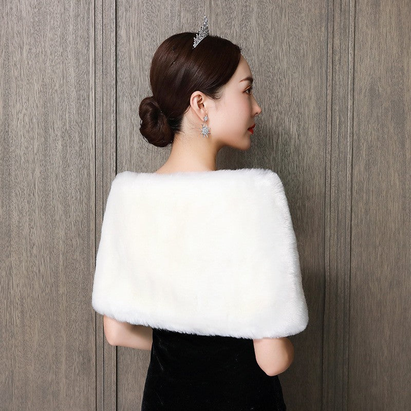 Valeria Faux Fur Shawl
