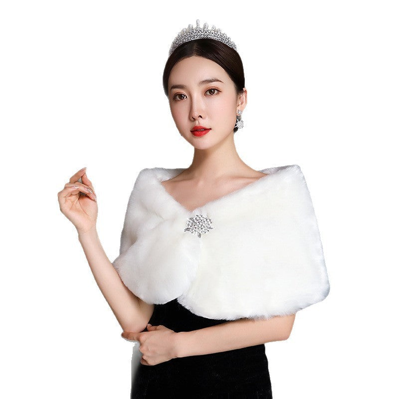 Valeria Faux Fur Shawl