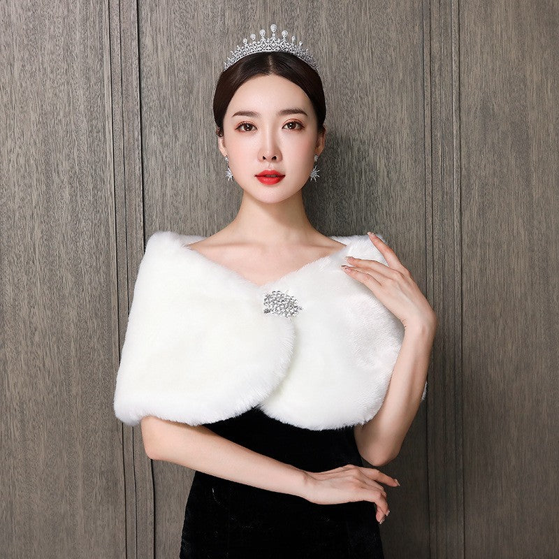 Valeria Faux Fur Shawl