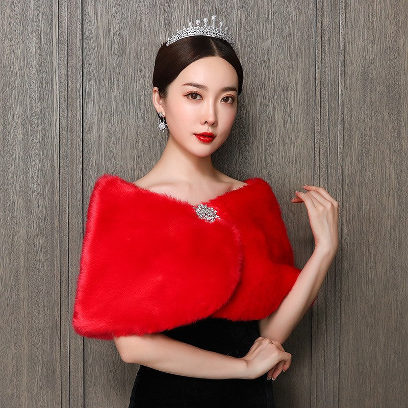Valeria Faux Fur Shawl