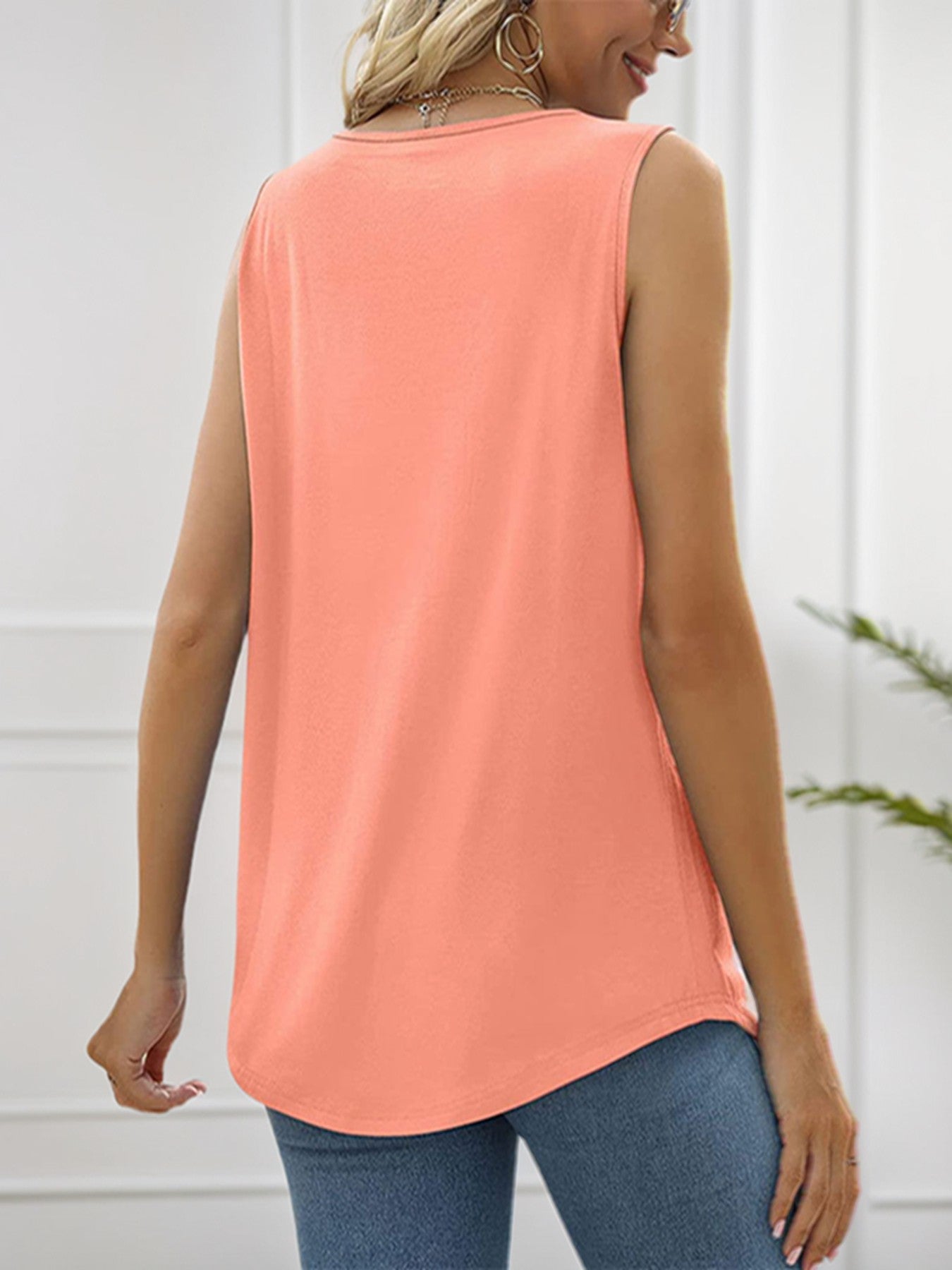 Veyra Pleated Square-Neck Vest Set